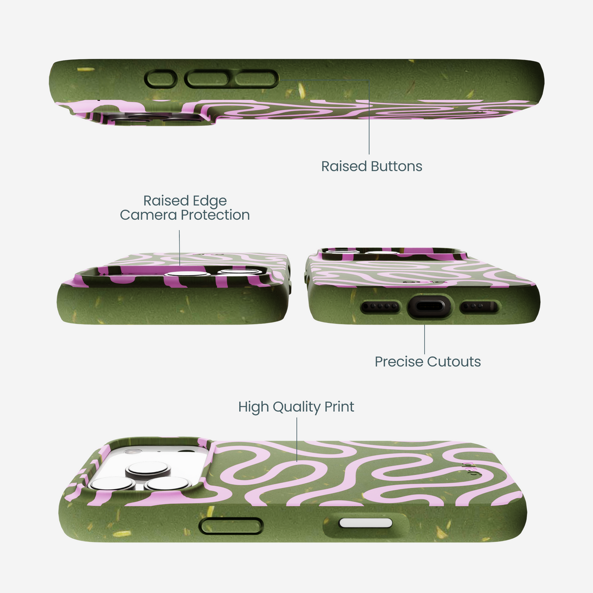 Forest Floor Cotton Curls iPhone 17 Pro Case