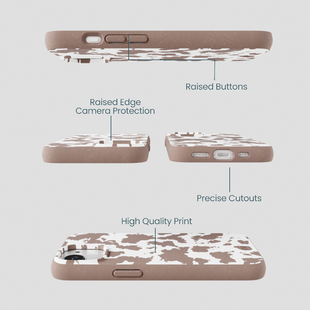 Chocolate Brown Cow Couture iPhone 16e/17e Case