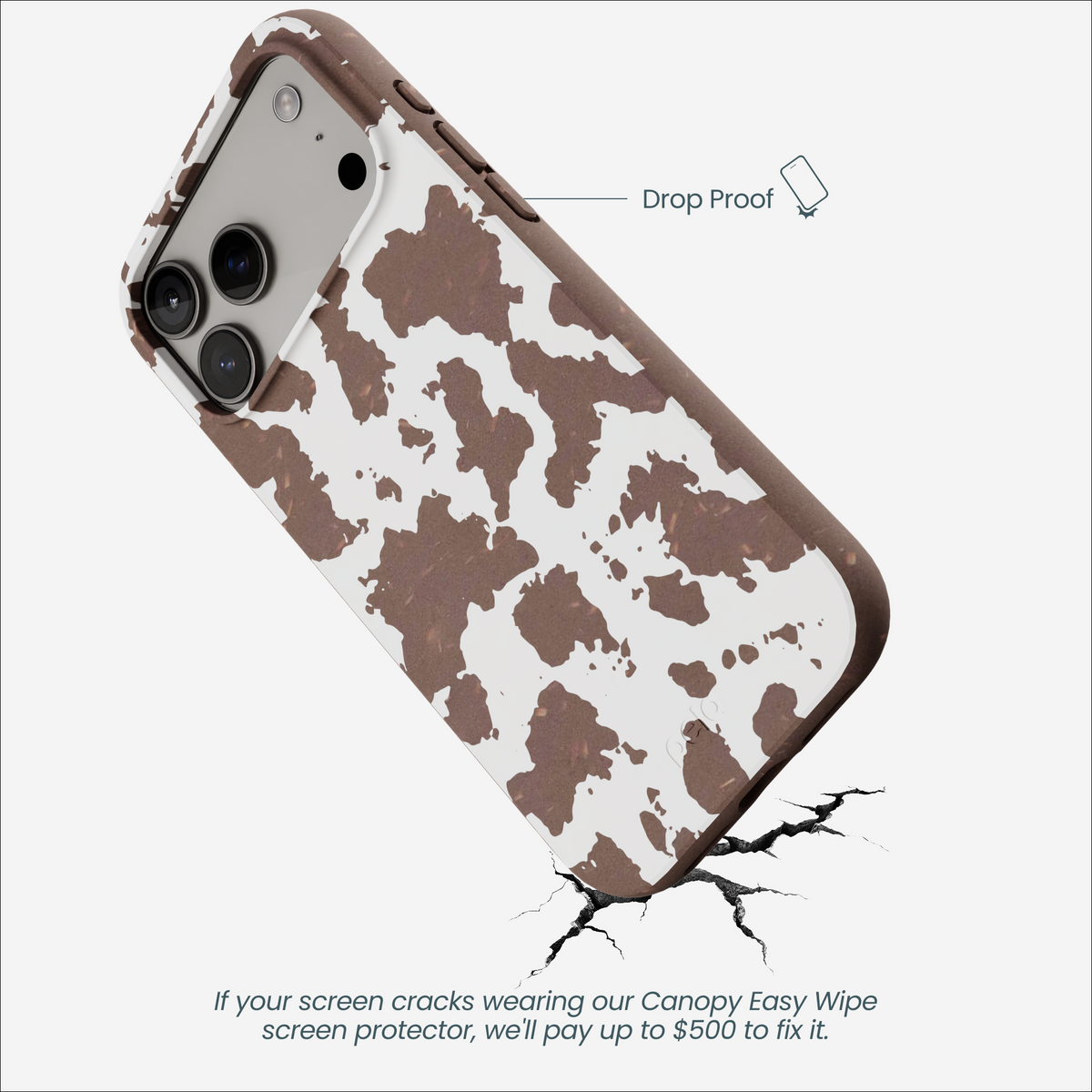 Chocolate Brown Cow Couture iPhone 17 Pro Max Case