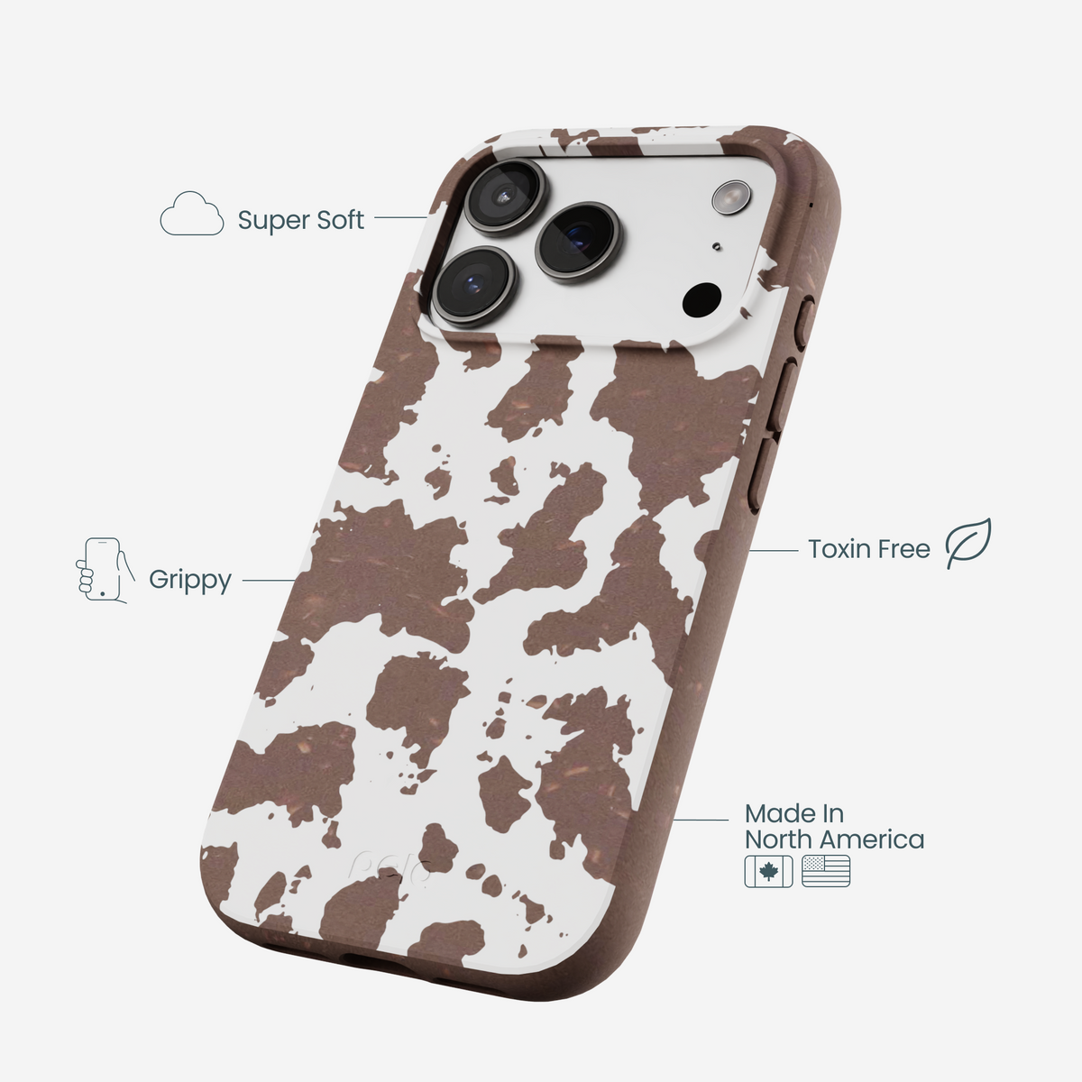 Chocolate Brown Cow Couture iPhone 17 Pro Case