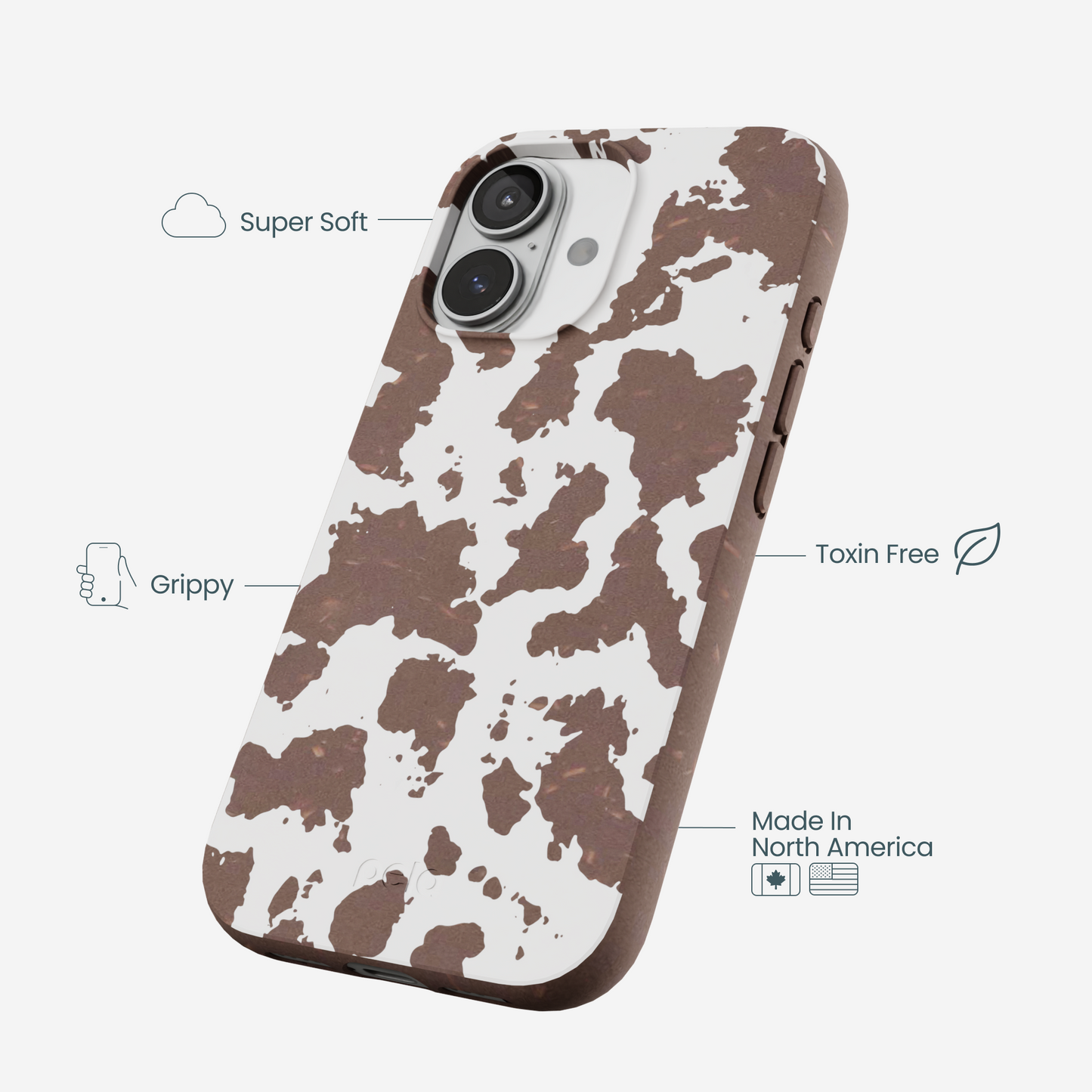 Chocolate Brown Cow Couture iPhone 17 Case