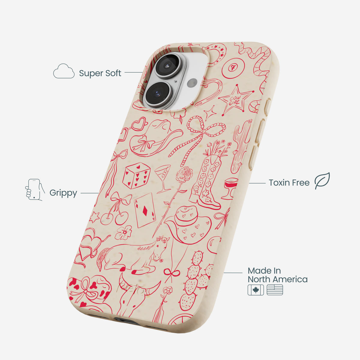 Seashell Cowgirl Chic iPhone 17 Case