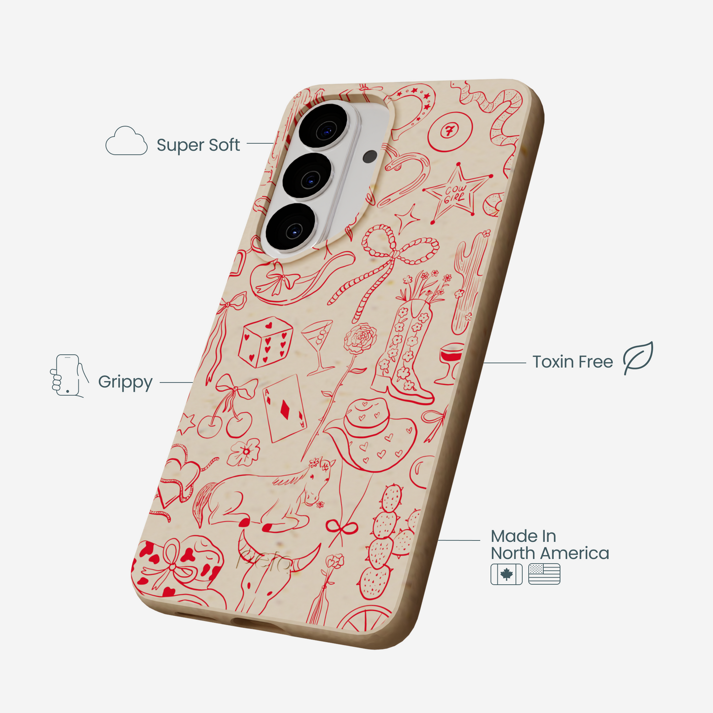 Seashell Cowgirl Chic Samsung Galaxy S26 Case