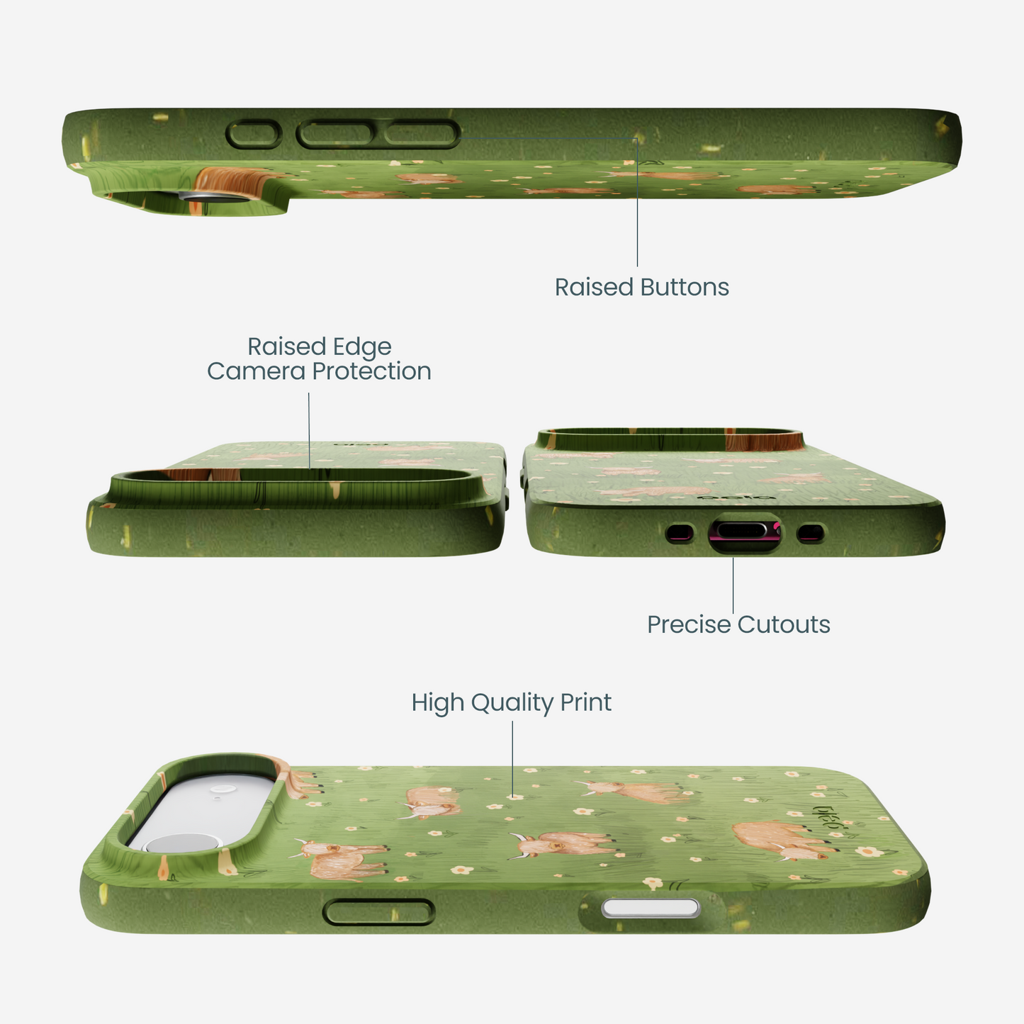 Forest Floor Cozy Cows iPhone Air Case