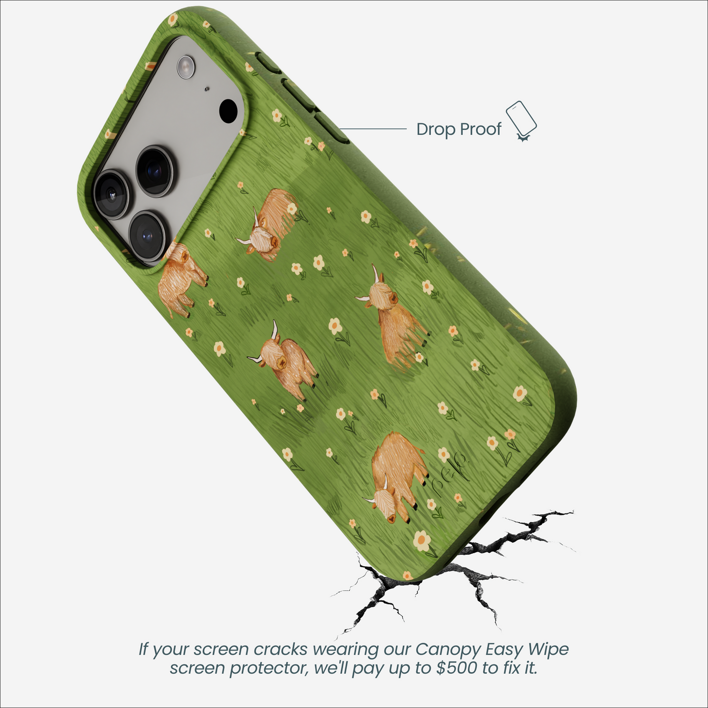 Forest Floor Cozy Cows iPhone 17 Pro Max Case