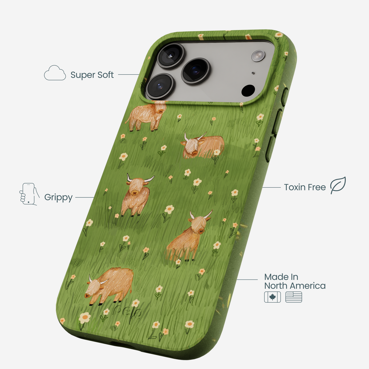 Forest Floor Cozy Cows iPhone 17 Pro Max Case