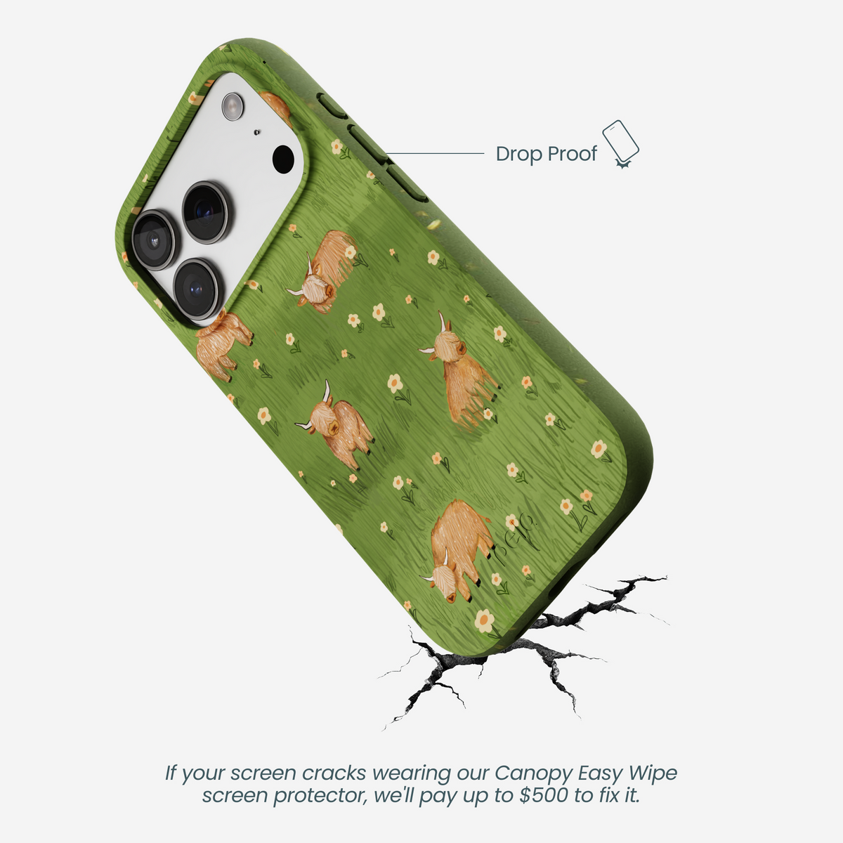 Forest Floor Cozy Cows iPhone 17 Pro Case