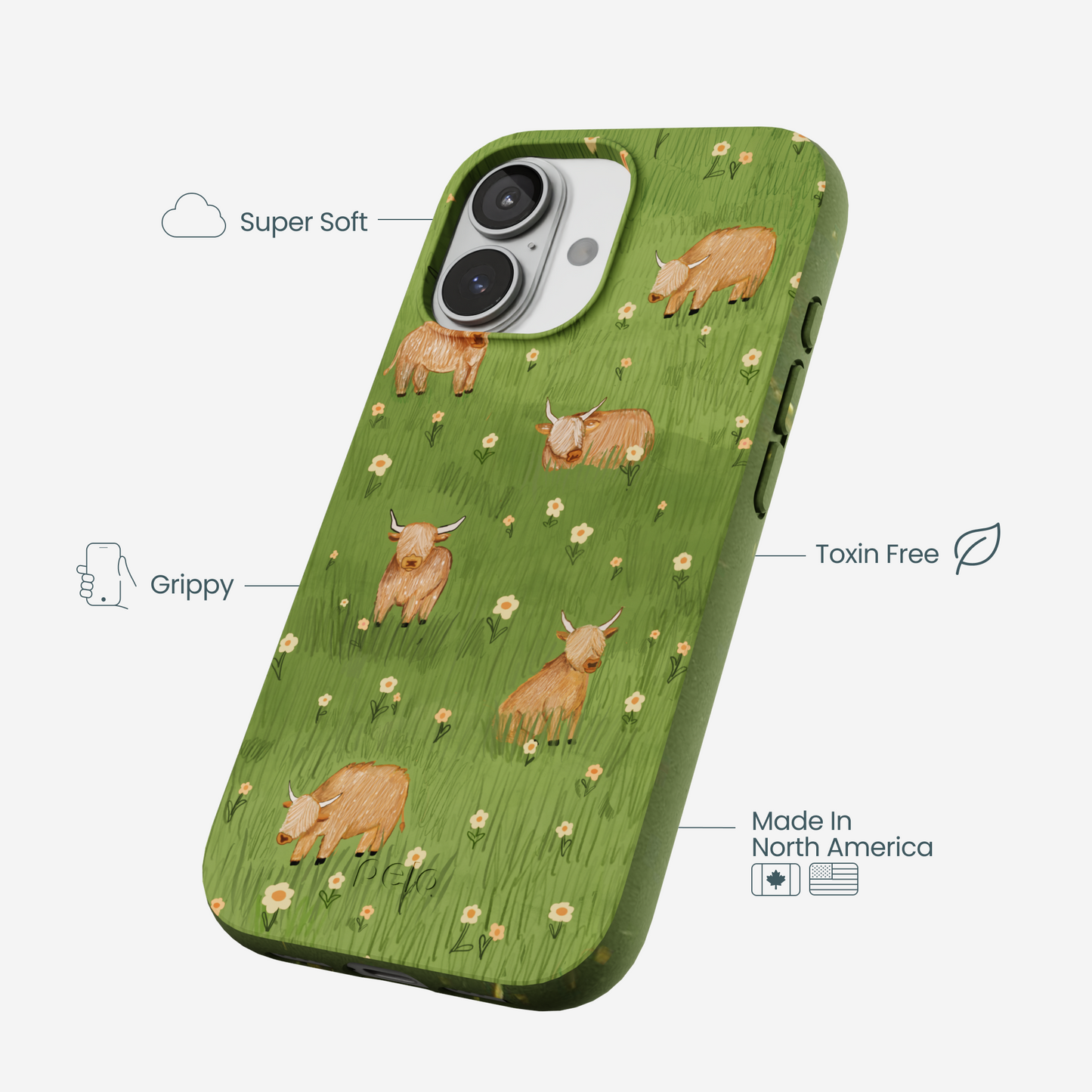 Forest Floor Cozy Cows iPhone 17 Case