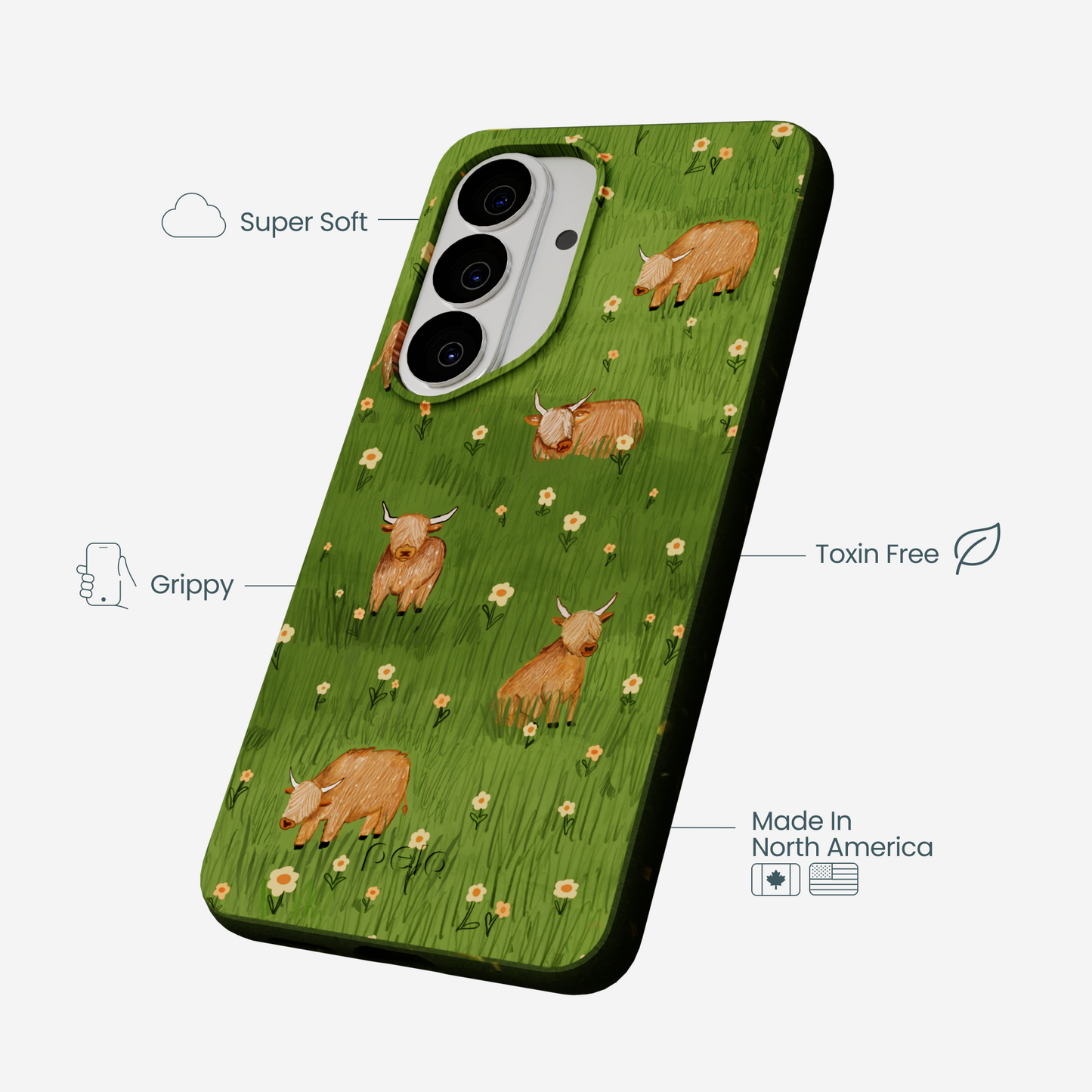 Forest Floor Cozy Cows Samsung Galaxy S26 Case