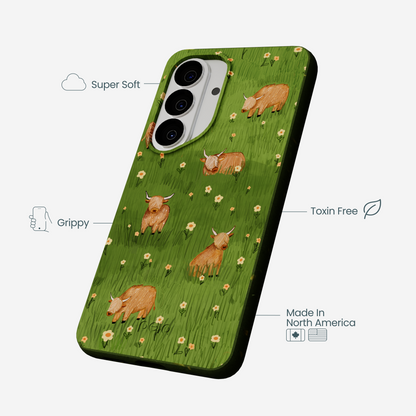 Forest Floor Cozy Cows Samsung Galaxy S26 Case