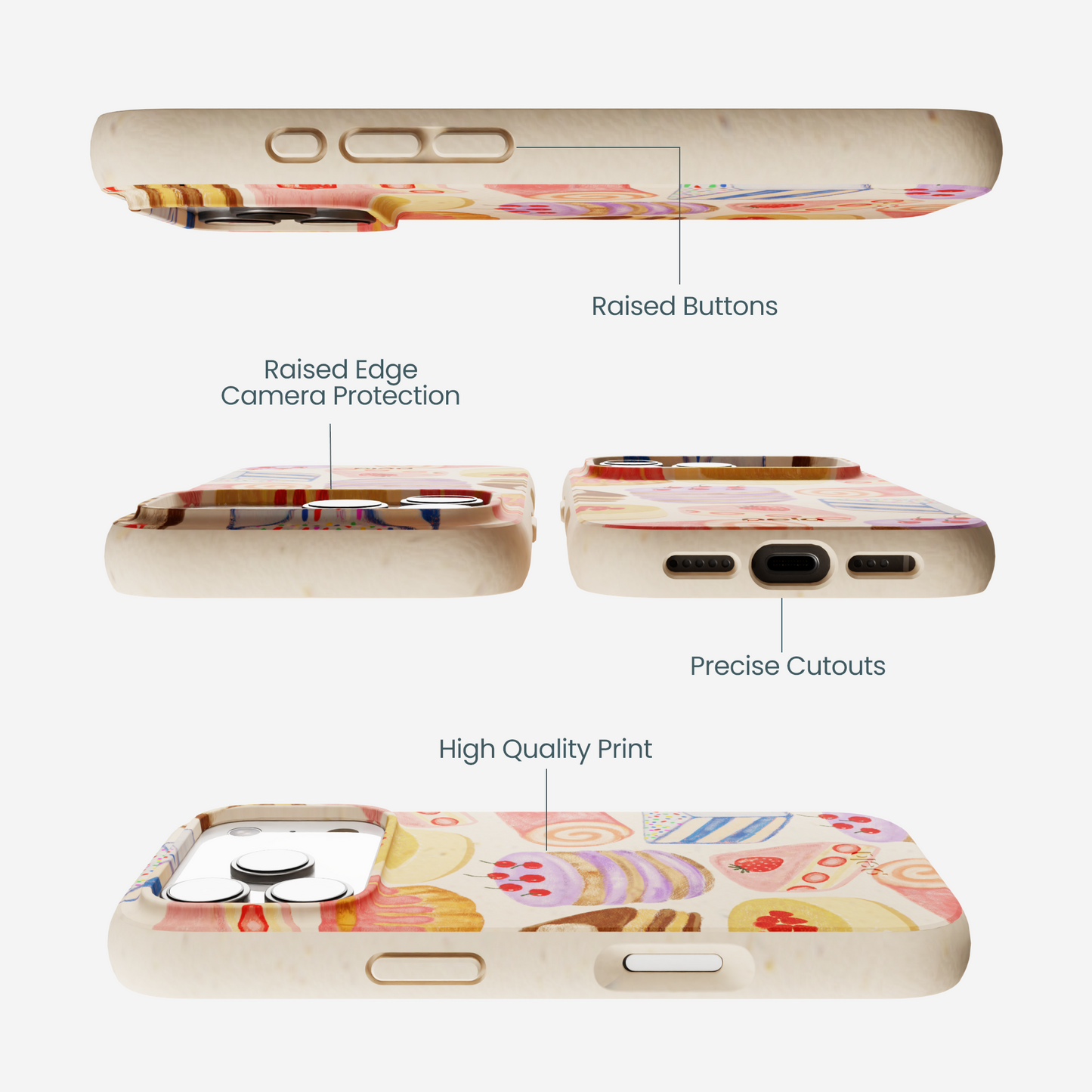 Seashell Crayon Pastries iPhone 17 Pro Case