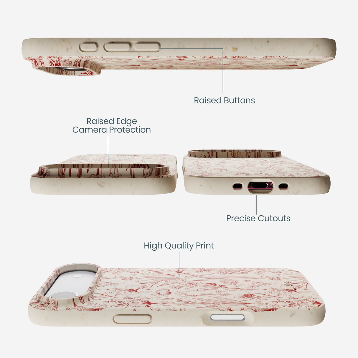 London Fog Crimson Bouquet iPhone Air Case