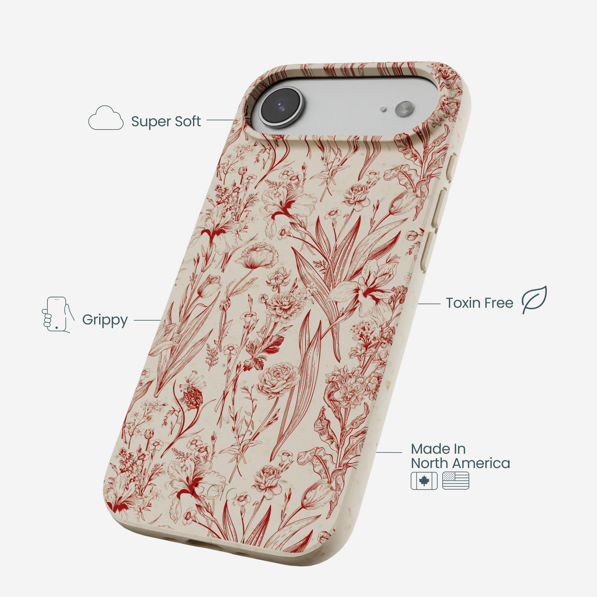 London Fog Crimson Bouquet iPhone Air Case