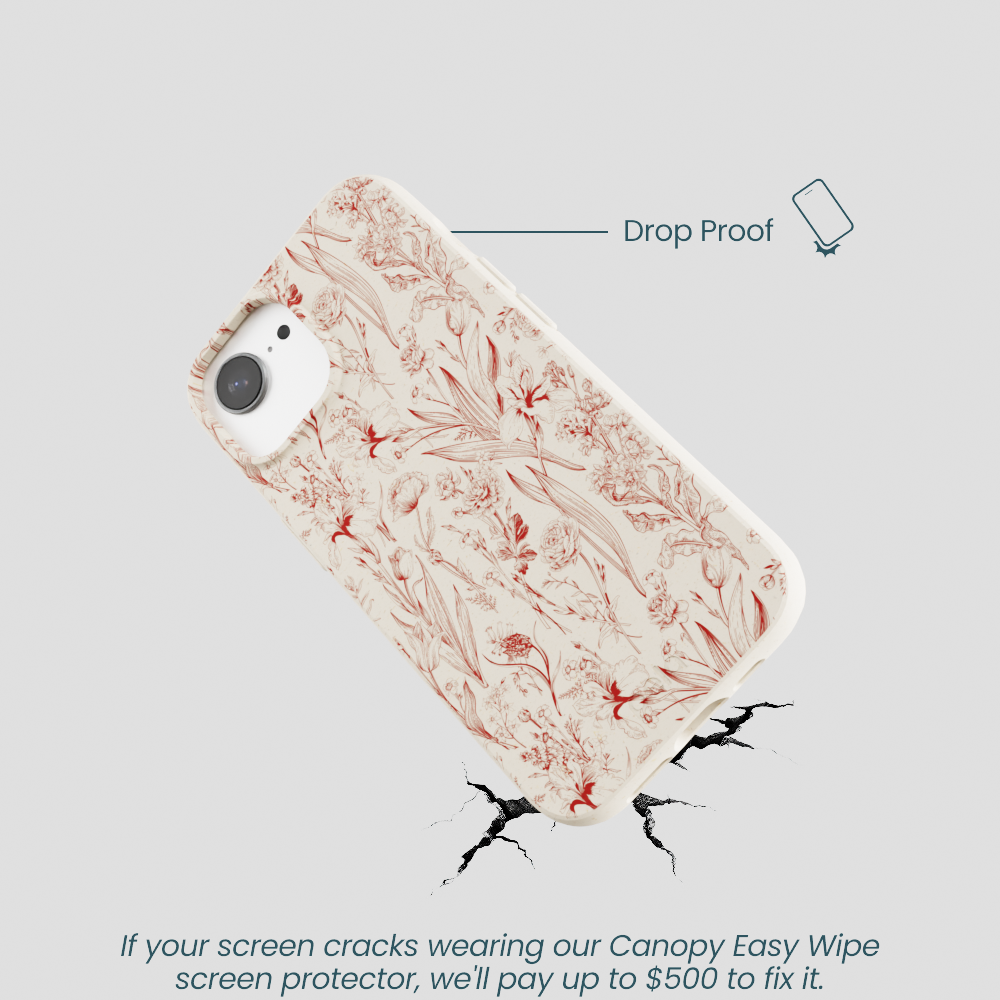 London Fog Crimson Bouquet iPhone 16e/17e Case