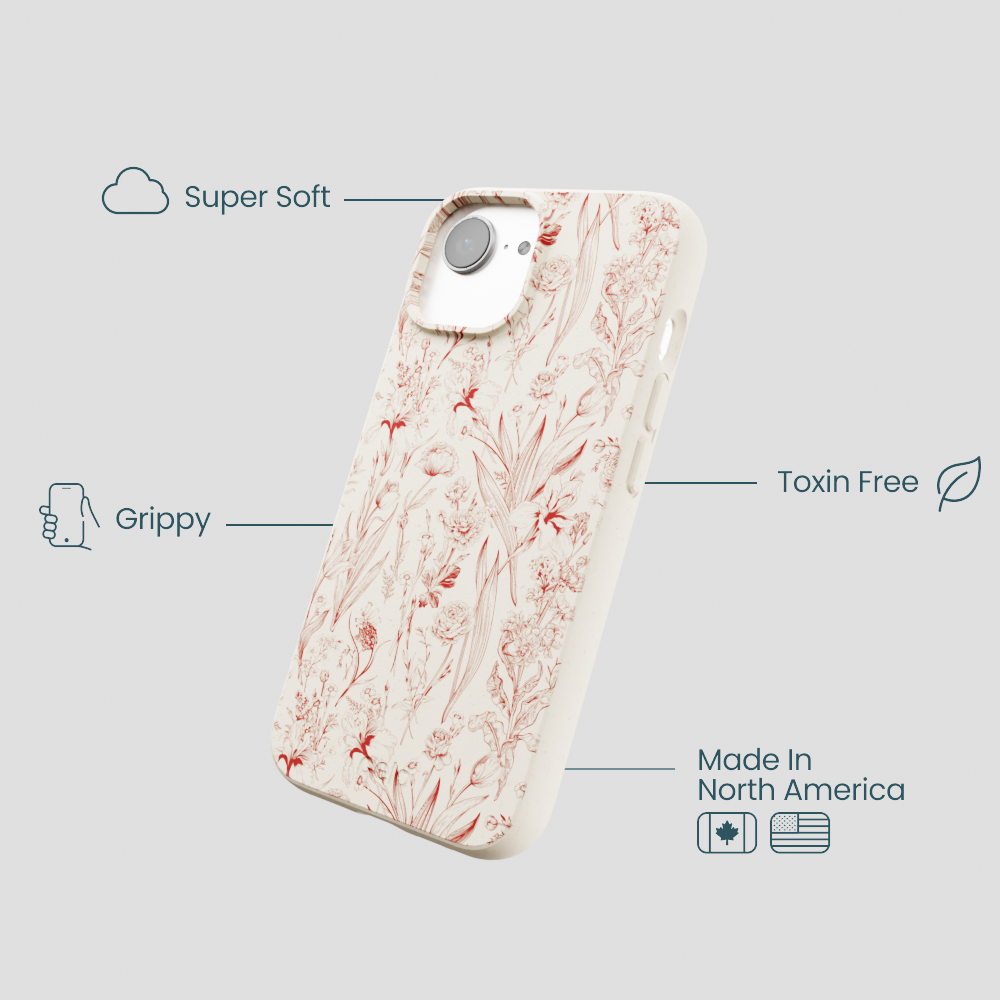 London Fog Crimson Bouquet iPhone 16e/17e Case