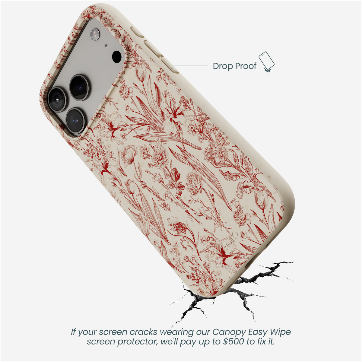 London Fog Crimson Bouquet iPhone 17 Pro Max Case