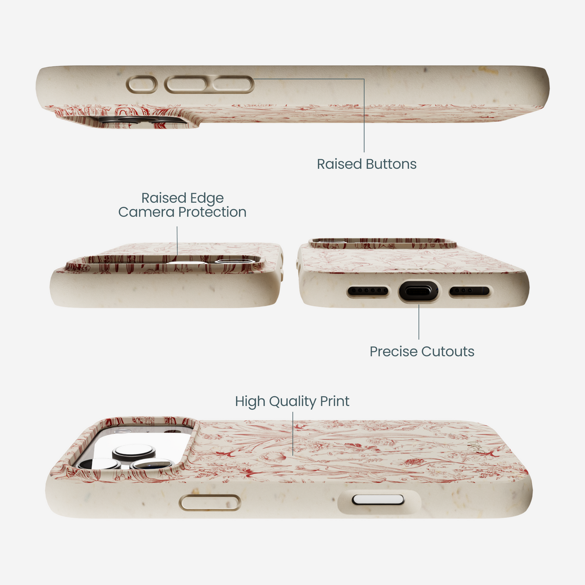 London Fog Crimson Bouquet iPhone 17 Pro Max Case