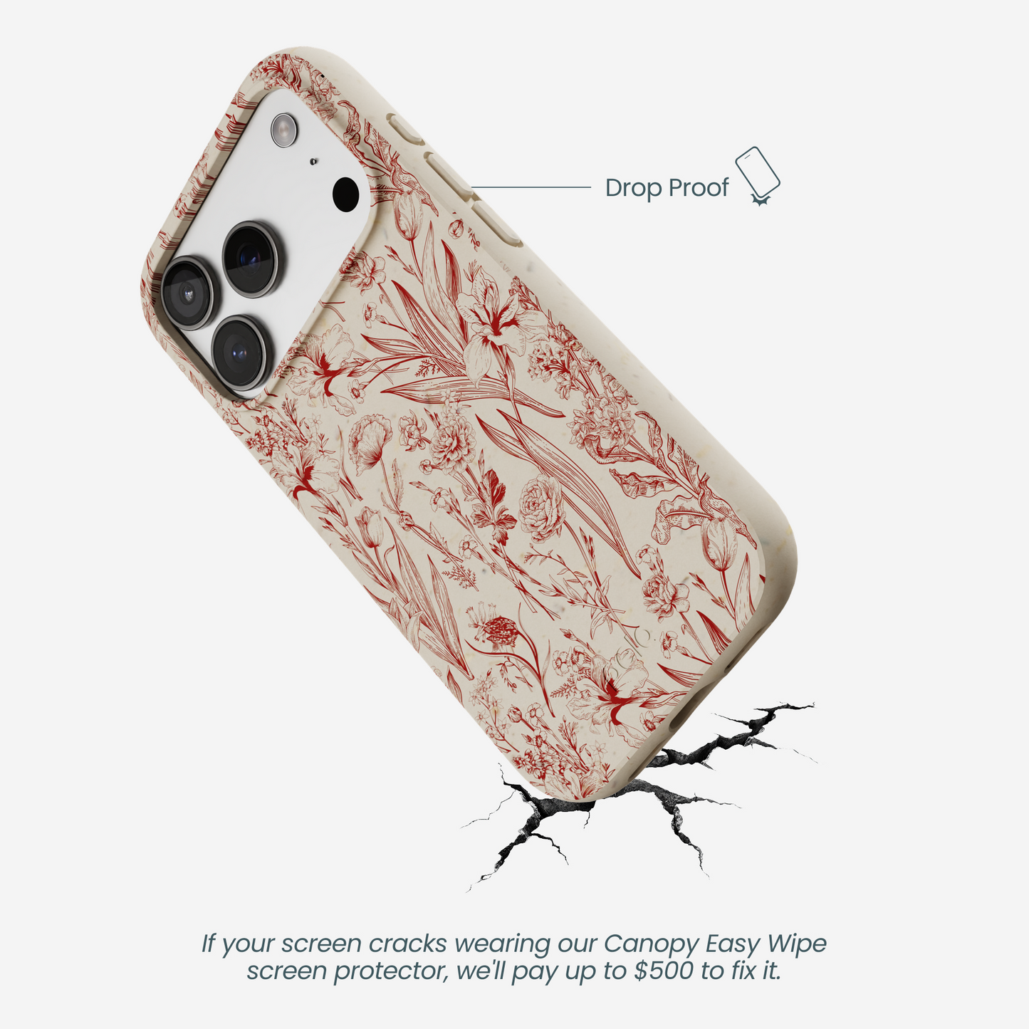 London Fog Crimson Bouquet iPhone 17 Pro Case