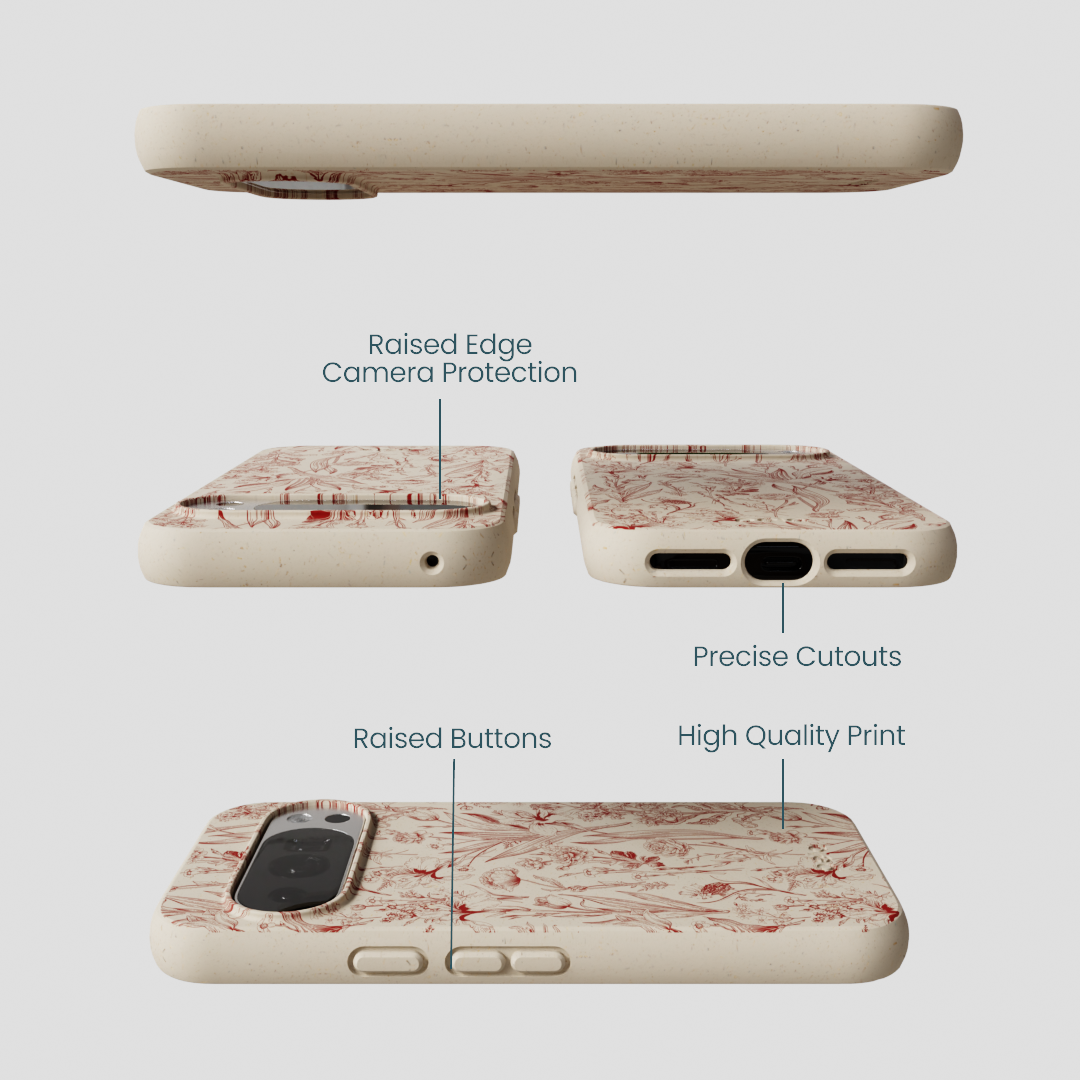 London Fog Crimson Bouquet Google Pixel 10/10 Pro Case
