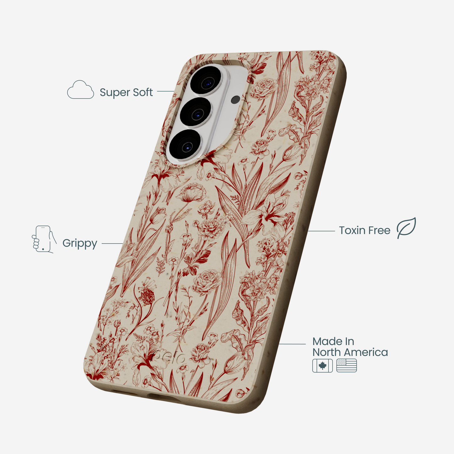 London Fog Crimson Bouquet Samsung Galaxy S26 Case