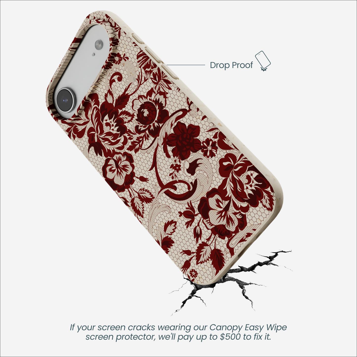 London Fog Crimson Veil iPhone Air Case