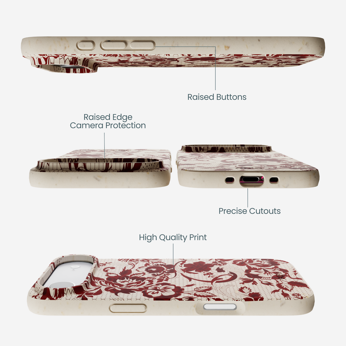 London Fog Crimson Veil iPhone Air Case