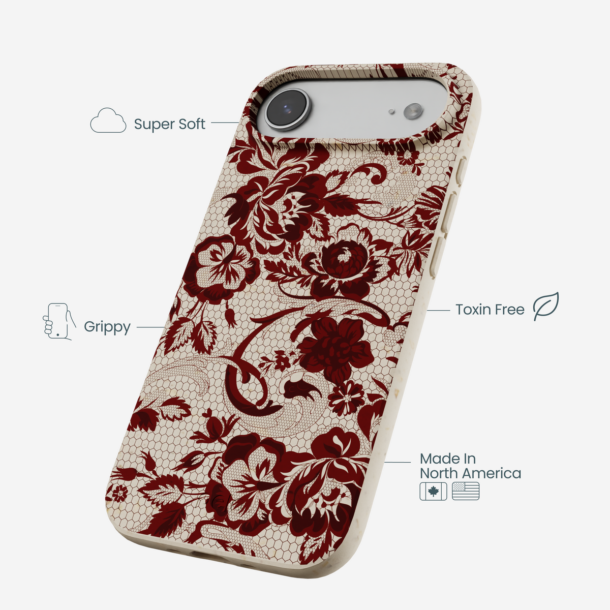 London Fog Crimson Veil iPhone Air Case