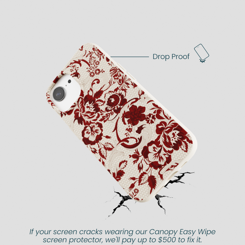 London Fog Crimson Veil iPhone 16e/17e Case