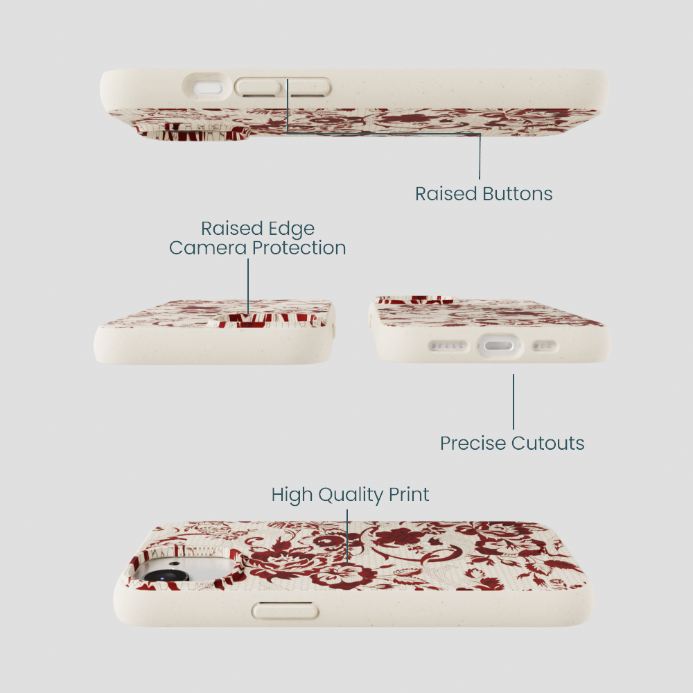 London Fog Crimson Veil iPhone 16e/17e Case