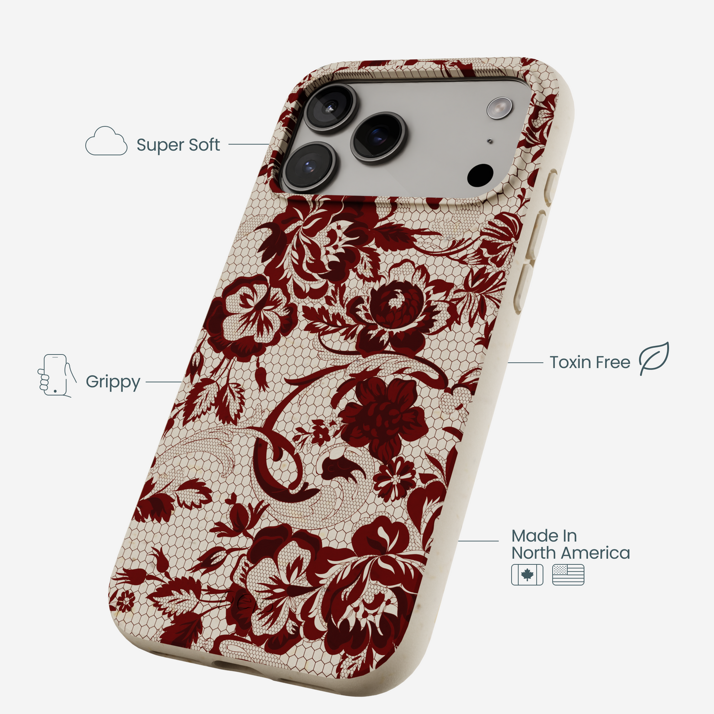London Fog Crimson Veil iPhone 17 Pro Max Case