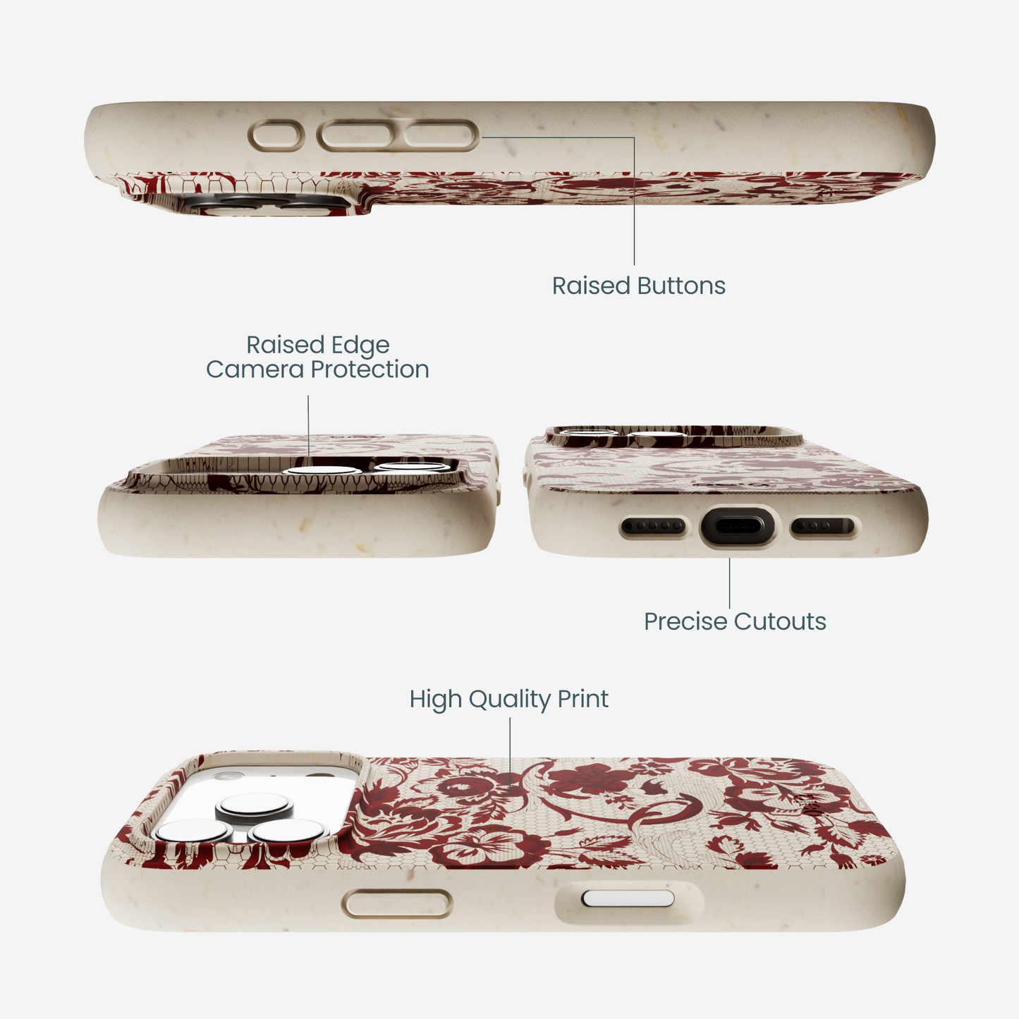London Fog Crimson Veil iPhone 17 Pro Case