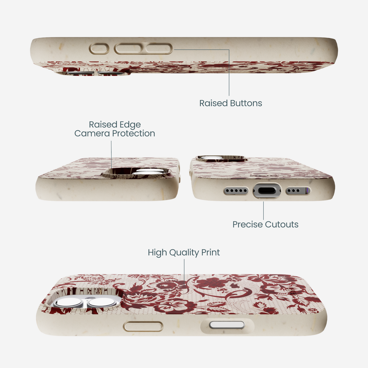 London Fog Crimson Veil iPhone 17 Case