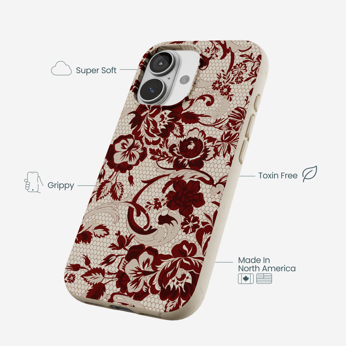 London Fog Crimson Veil iPhone 17 Case