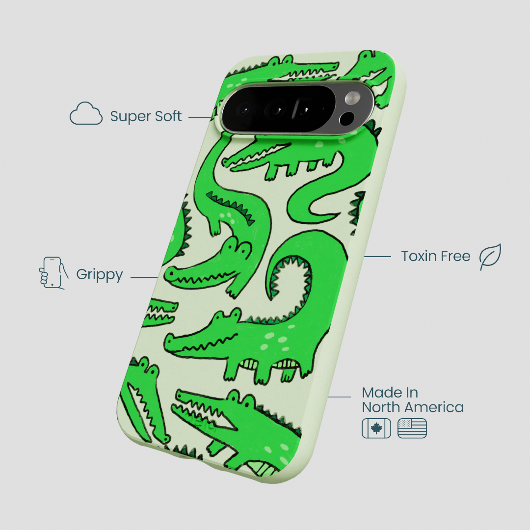 Sage Green Croc a Doodle Google Pixel 10 Pro XL Case