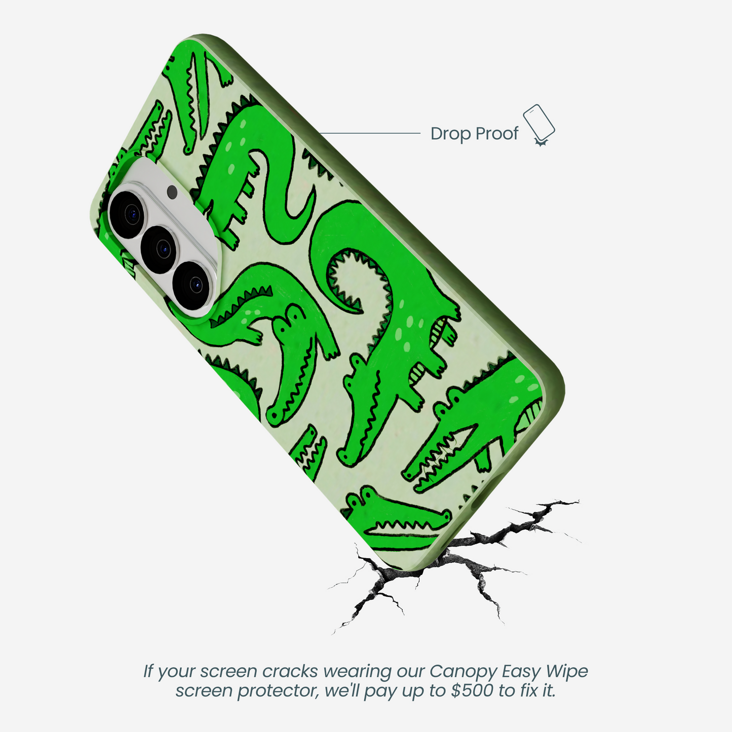 Sage Green Croc a Doodle Samsung Galaxy S26 Case