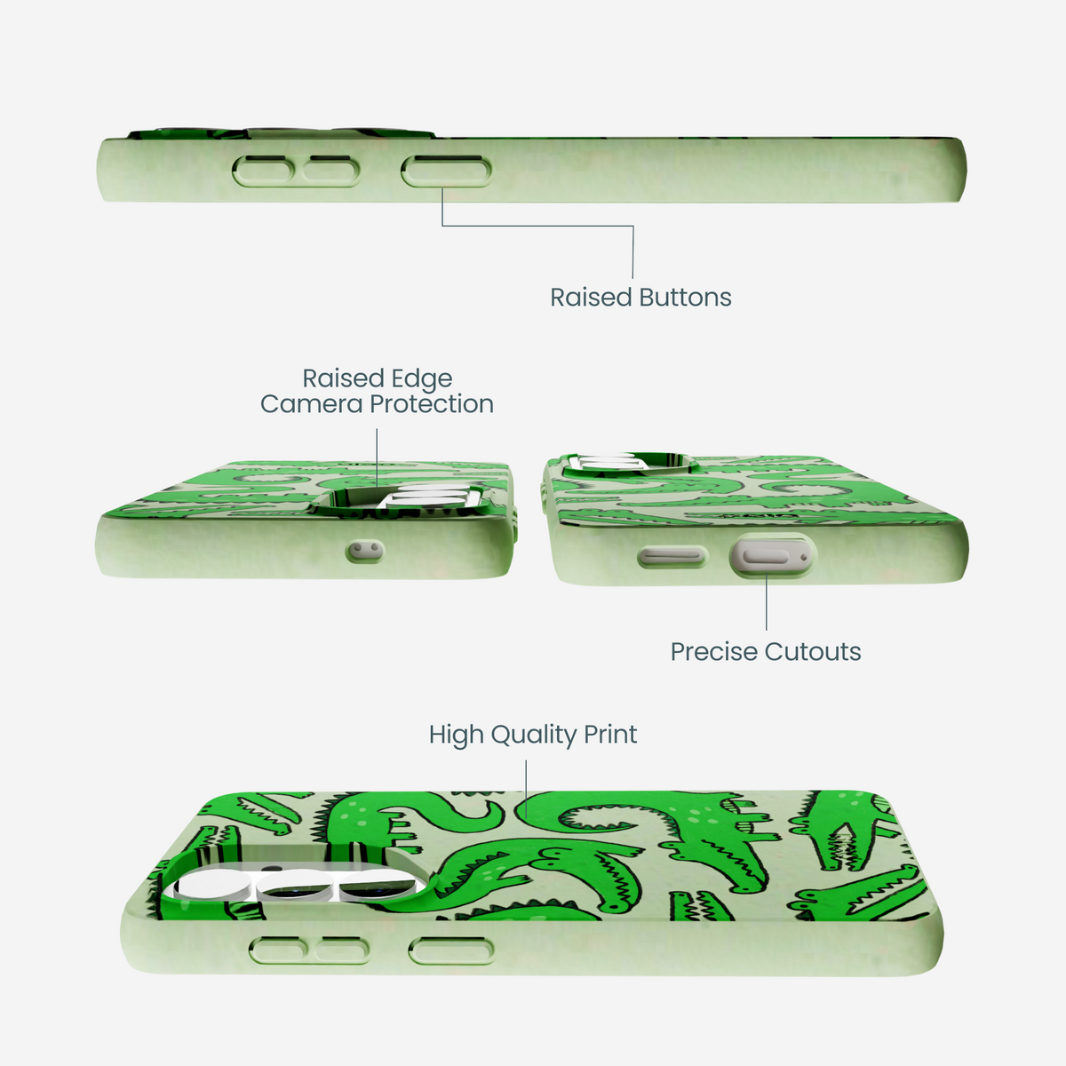Sage Green Croc a Doodle Samsung Galaxy S26 Case