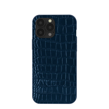 Navy Blue Croc iPhone 13 Pro Max Case