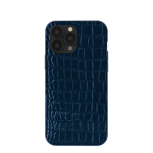 Navy Blue Croc iPhone 13 Pro Max Case