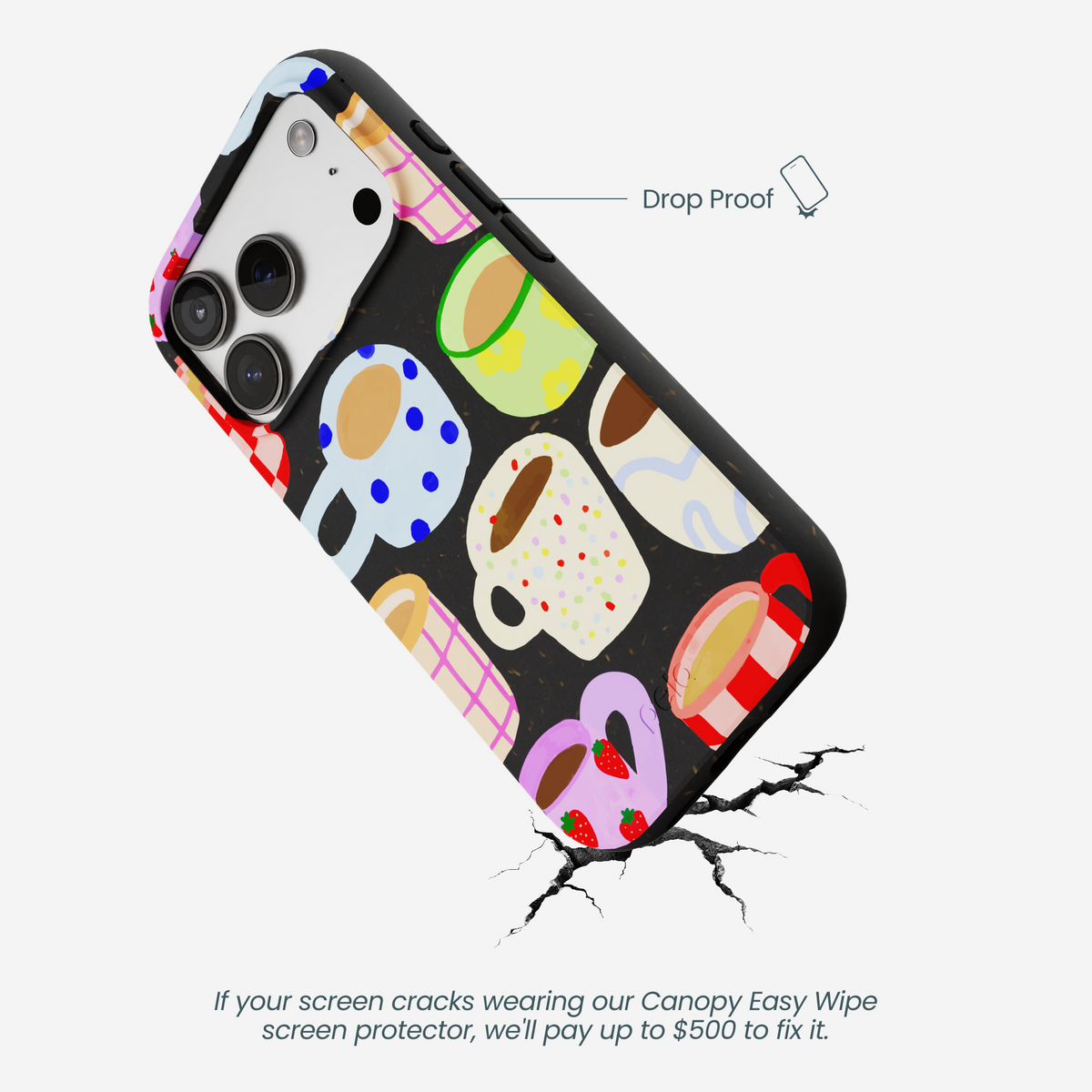 Black Cup of Joy iPhone 17 Pro Case
