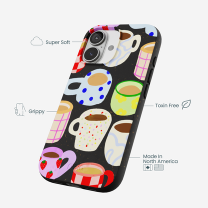 Black Cup of Joy iPhone 17 Case
