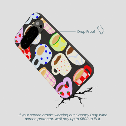 Black Cup of Joy Google Pixel 10/10 Pro Case