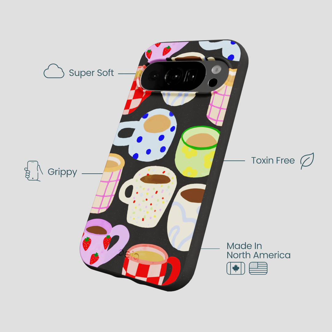 Black Cup of Joy Google Pixel 10/10 Pro Case