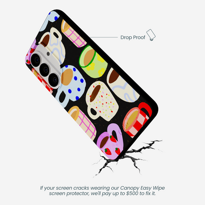 Black Cup of Joy Samsung Galaxy S26 Case