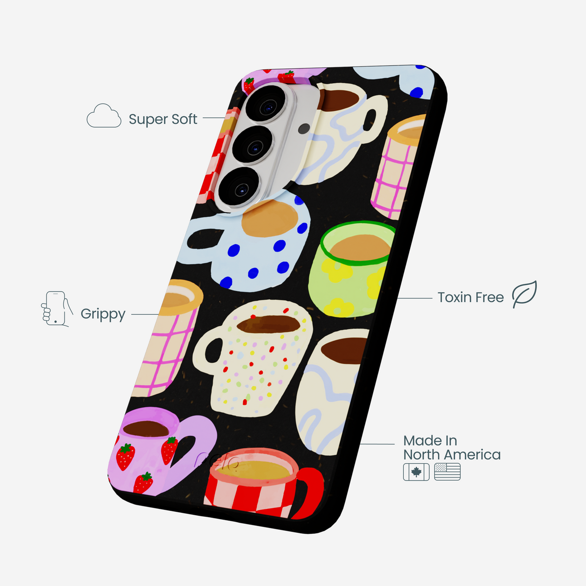 Black Cup of Joy Samsung Galaxy S26 Case