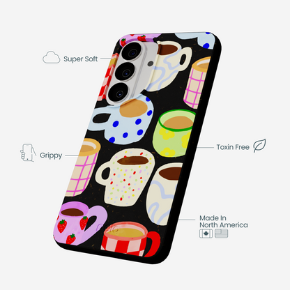 Black Cup of Joy Samsung Galaxy S26 Case