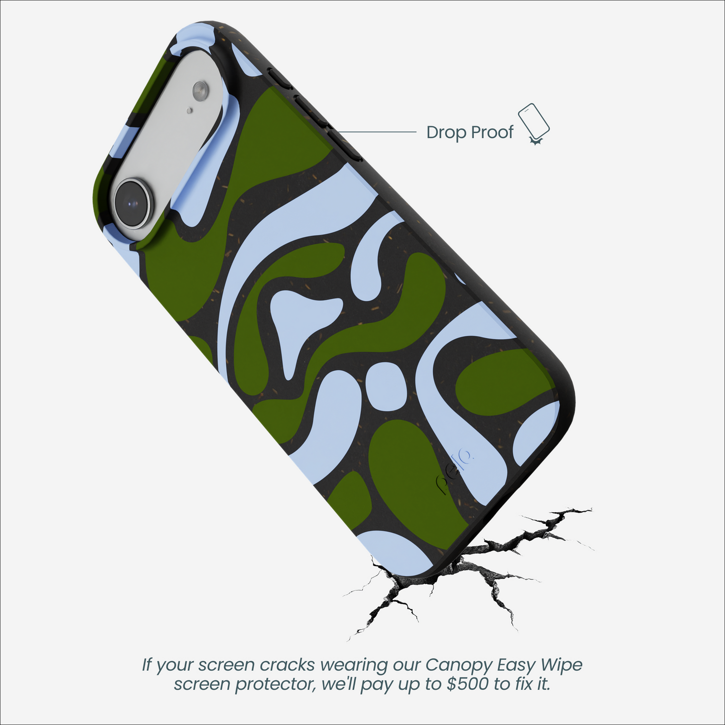 Black Curve and Flow iPhone Air Case