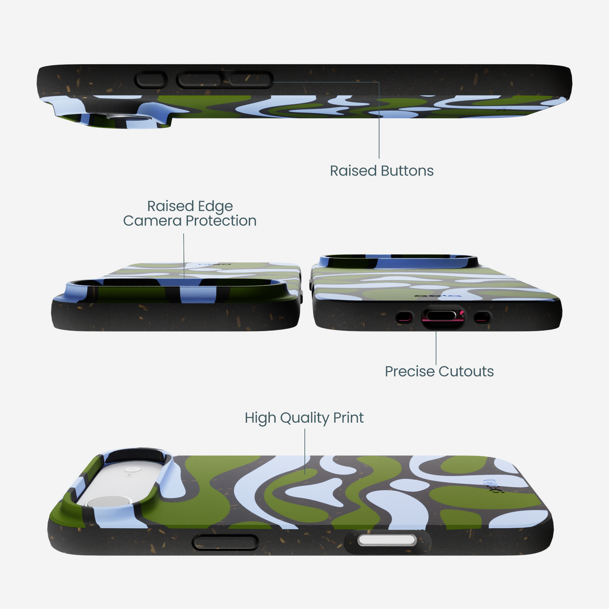 Black Curve and Flow iPhone Air Case