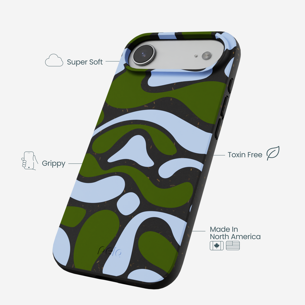 Black Curve and Flow iPhone Air Case