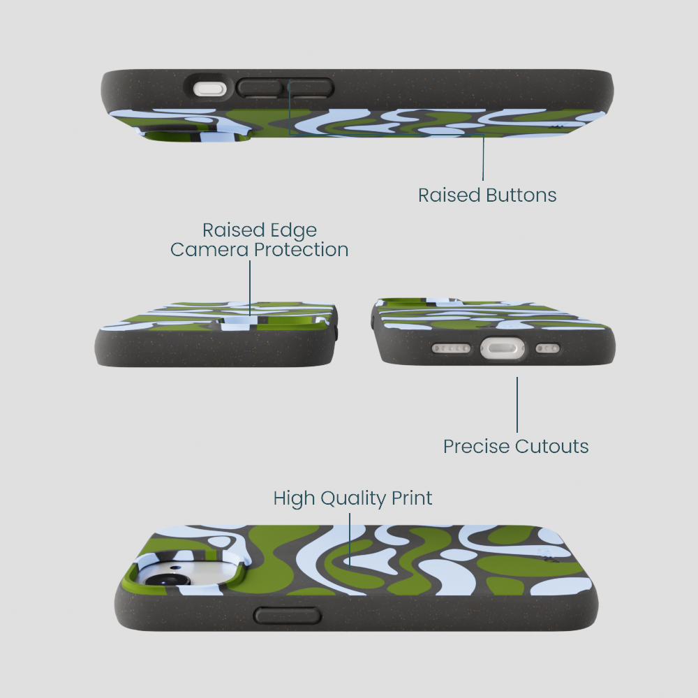 Black Curve and Flow iPhone 16e/17e Case