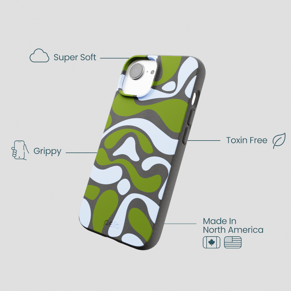 Black Curve and Flow iPhone 16e/17e Case